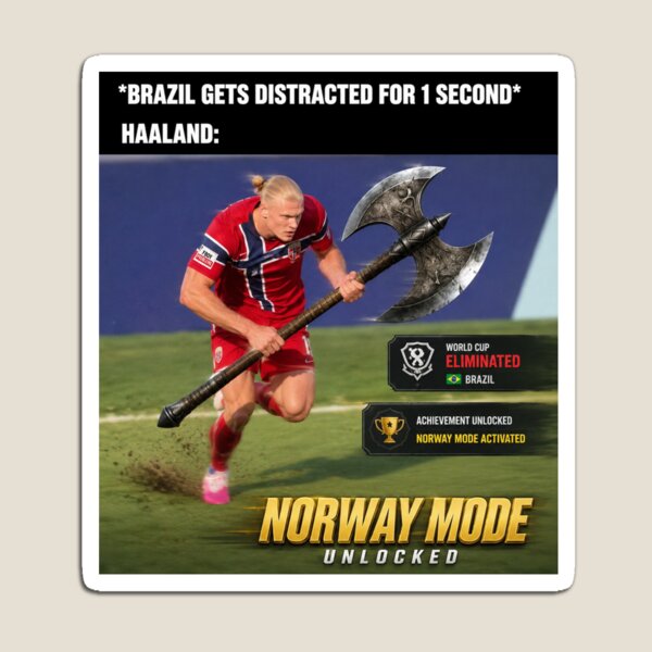 Item preview, Haaland Norway Mode Unlocked designed and sold by PatternFly.