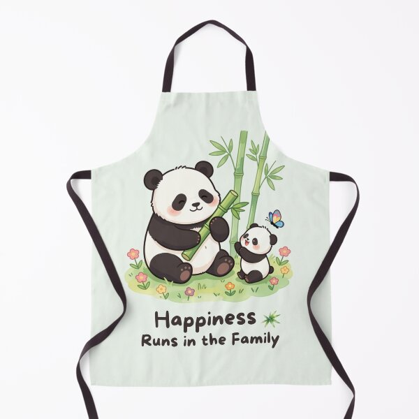 Item preview, Happiness Runs in the Family | Cute Panda Watercolor designed and sold by BCapybara.