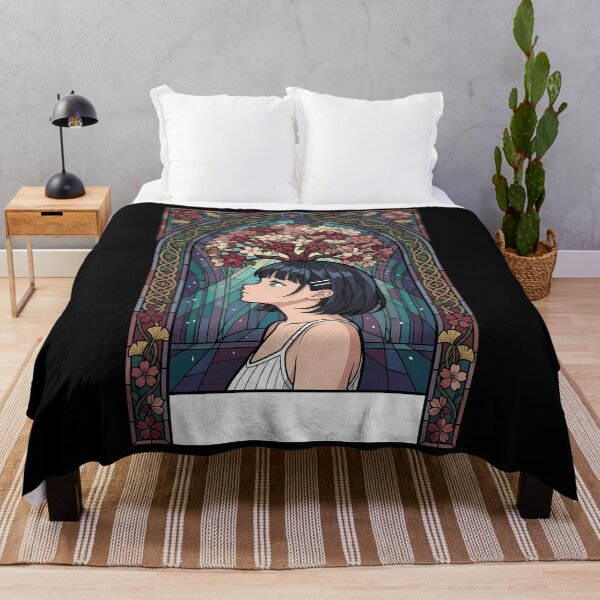 Item preview, Kirigaya Suguha Sword Art Online Floral Stained Glass Portrait designed and sold by mildaclairmo.