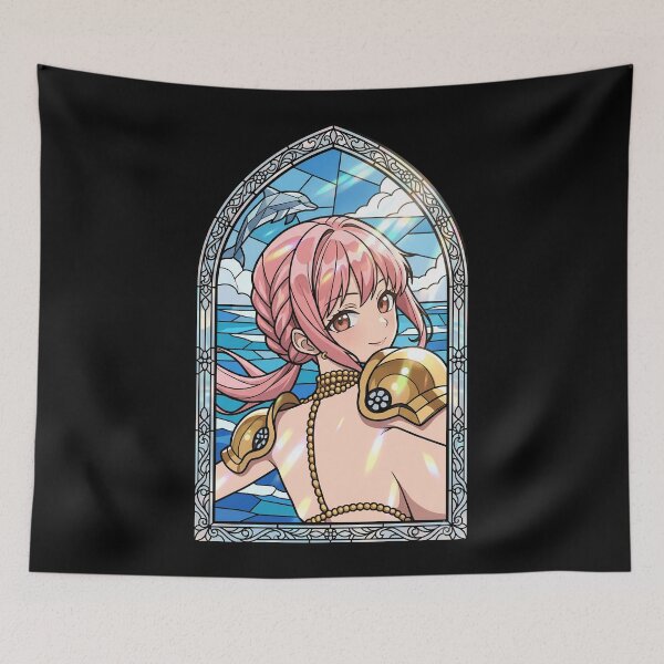 Item preview, Rebecca One Piece Ocean Warrior Stained Glass Portrait designed and sold by mildaclairmo.