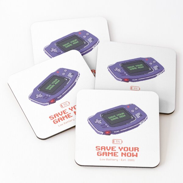 Item preview, GBA Low Battery Save Your Game Now Retro Pixel Art Game Boy Nostalgia Sticker designed and sold by Gaming Retro.