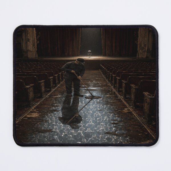 Item preview, After the Applause Surreal Theater Cleaner Reflection Art designed and sold by POD DYNASTY | Original Print On Demand T-Shirt Graphics.