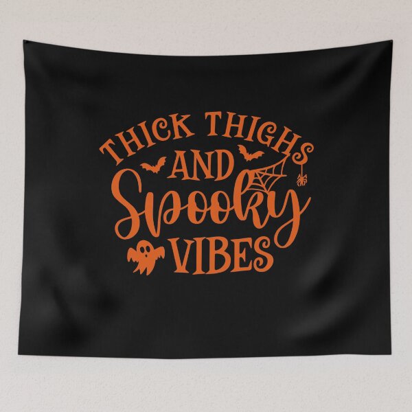 Item preview, Thick Thighs And Spooky Vibes Funny Halloween Workout Gym designed and sold by gunaone-design.