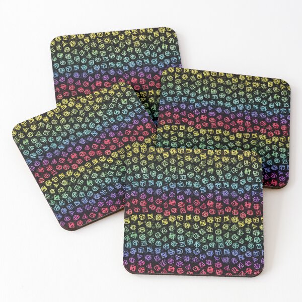 Item preview, Rainbow Polyhedral Dice Pattern designed and sold by finlaypratt.