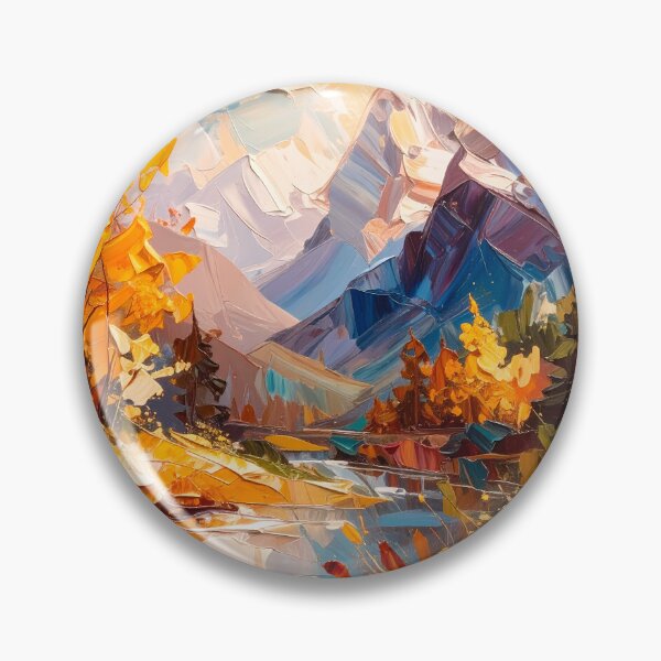 Item preview, Abstract Mountain Landscape with Autumn Leaves designed and sold by Vicky Brago-Mitchell®.
