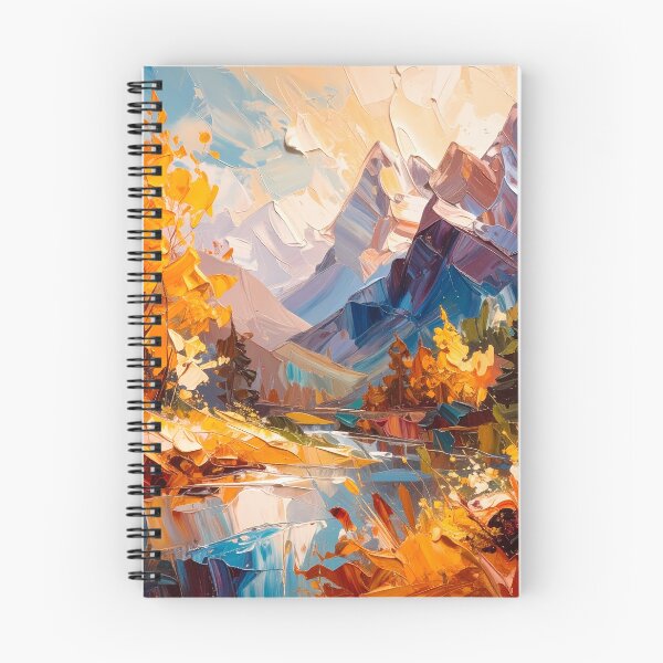 Item preview, Abstract Mountain Landscape with Autumn Leaves designed and sold by Vicky Brago-Mitchell®.