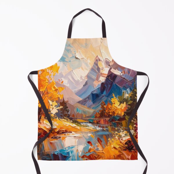 Item preview, Abstract Mountain Landscape with Autumn Leaves designed and sold by Vicky Brago-Mitchell®.