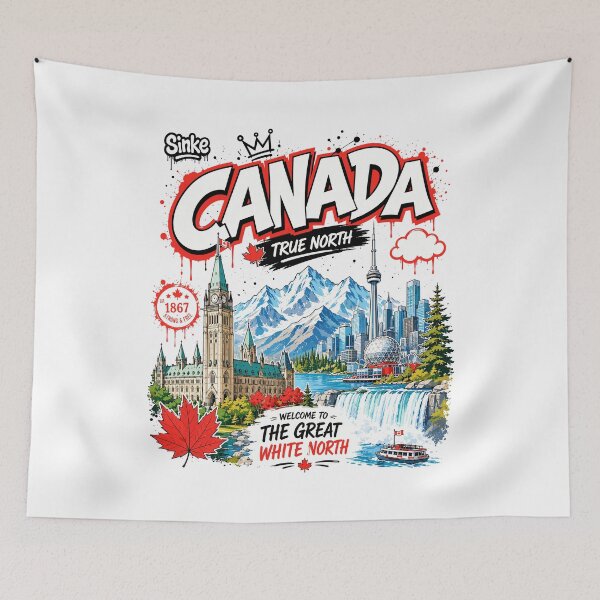 Item preview, Canada Graffiti Streetwear Typography Design designed and sold by AtuqStudio.