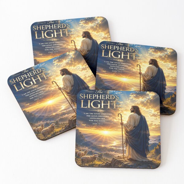 Item preview, The Shepherd's Light Christian Inspirational Artwork designed and sold by Faith & Grace design .
