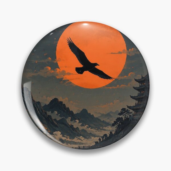 Item preview, Ancient China Legend – Red Moon Over Eastern Rivers and Mountains.  designed and sold by TialCorner.