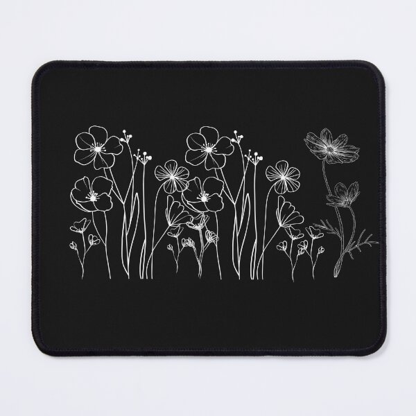 Item preview, Wildflower Line Art Design for T-shirts, hats, accessories and home decor designed and sold by MKTreasures.