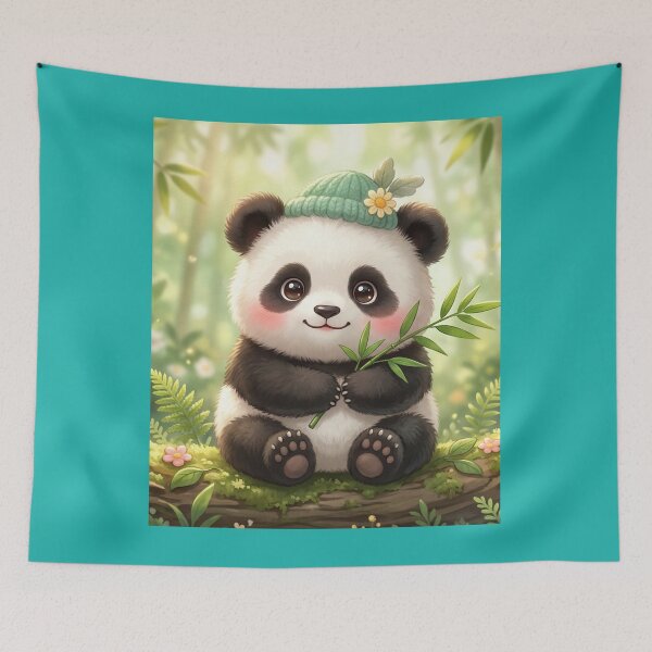 Item preview, Cute Panda Bamboo Kawaii Forest designed and sold by Innova_Creations.
