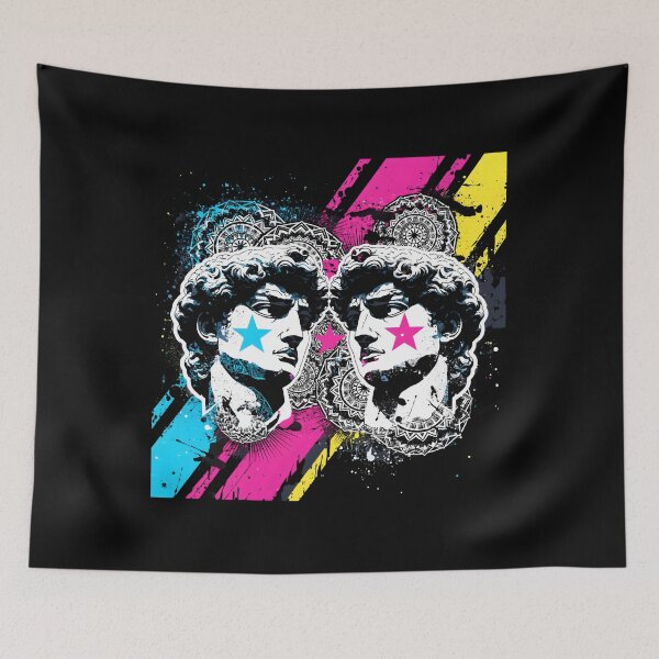 Item preview, Neon Classical Statue Duo Pop Art Collage designed and sold by DariaOltes.