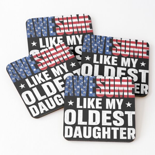 Aperçu de l'œuvre Awesome Like My Oldest Daughter – Funny Vintage Father’s Day Gift créée et vendue par viectory.
