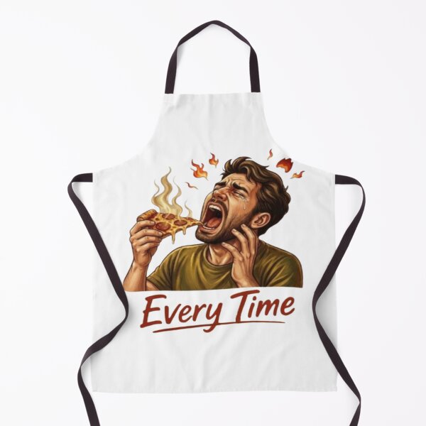 Item preview, Every Time Hot Pizza Burn – Funny Crying Guy Eating Spicy Slice Graphic designed and sold by Northern Glow Art.
