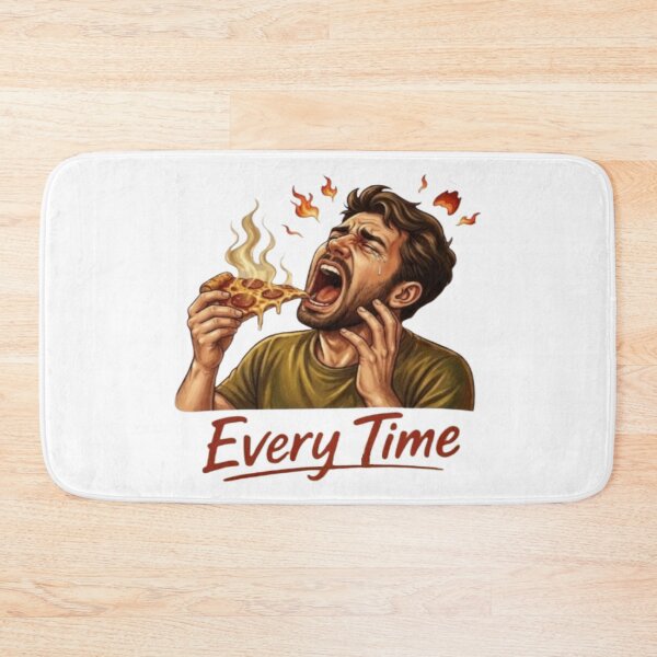 Item preview, Every Time Hot Pizza Burn – Funny Crying Guy Eating Spicy Slice Graphic designed and sold by Northern Glow Art.