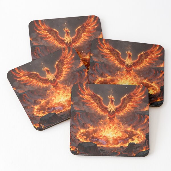 Item preview, Flaming Phoenix Rises From Fire and Magma designed and sold by Fanta-sticky.
