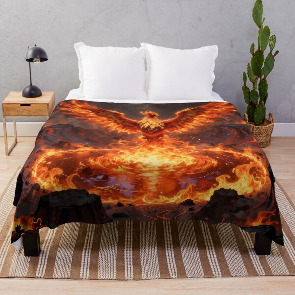 Aperçu de l'œuvre Le Phénix flamboyant renaît du feu et du magma créée et vendue par Fanta-sticky.