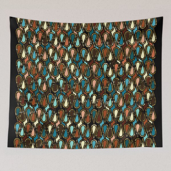 Item preview, Gilded Mosaic Teardrop: Luxury Gold Foil & Jewel Tone Abstract Pattern designed and sold by ThiagoSDantas.