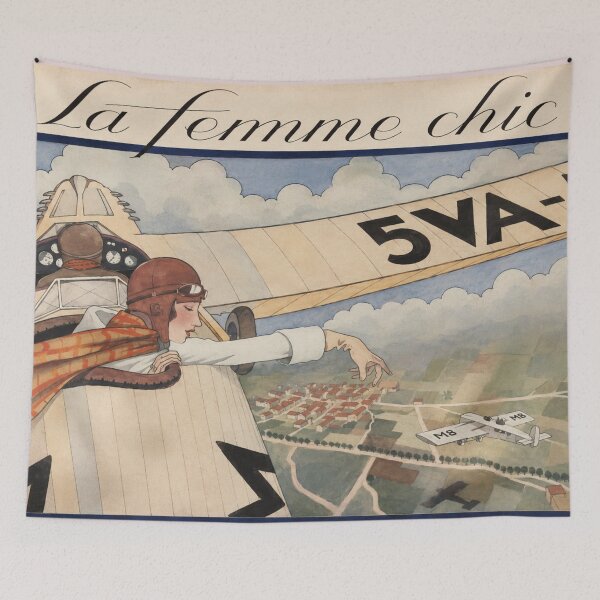 Item preview, La Femme Chic - Vintage Aviation Poster, Female Aviator  designed and sold by RickE.