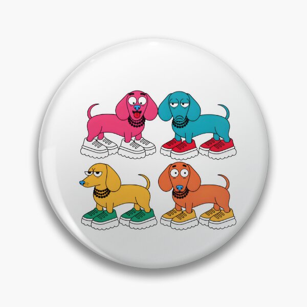 Item preview, Colorful Dachshund Pop Art Funny Dog Sneakers designed and sold by DariaOltes.