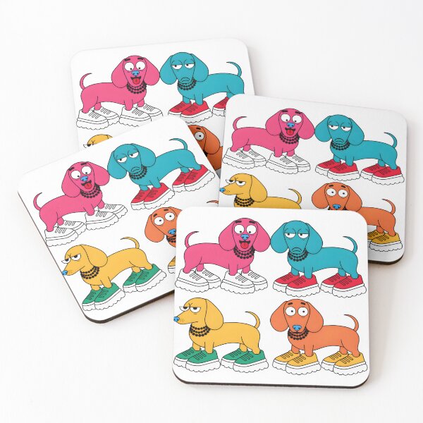 Item preview, Colorful Dachshund Pop Art Funny Dog Sneakers designed and sold by DariaOltes.