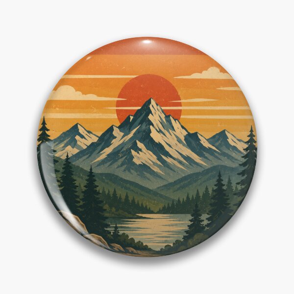 Item preview, Retro Mountain Sunset designed and sold by NeoSakura.