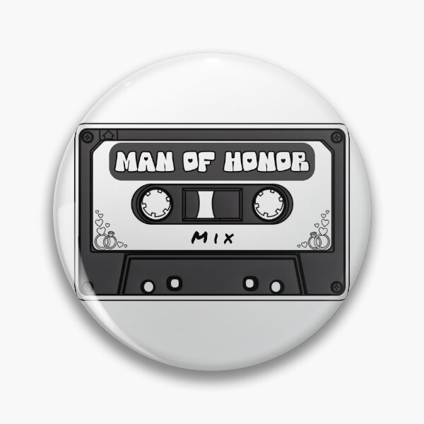 Item preview, Man of Honor Mix Tape Retro Wedding Party Cassette Design designed and sold by MusicFanTees.