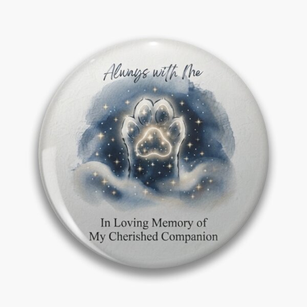 Item preview, Always With Me – Pet Paw Print Memorial Tribute designed and sold by Fatomfatom.