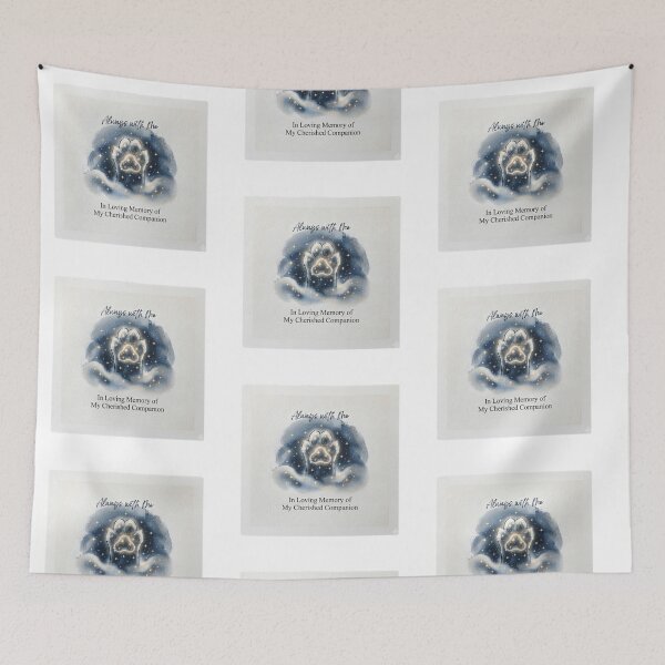 Item preview, Always With Me – Pet Paw Print Memorial Tribute designed and sold by Fatomfatom.