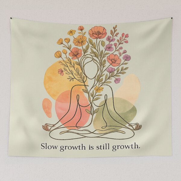 Item preview, Slow Growth Is Still Growth Boho Line Art Woman  designed and sold by Andreza NativeHue Oficial.