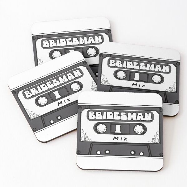 Item preview, Bridesman Mix Tape Retro Wedding Party Cassette Design designed and sold by MusicFanTees.