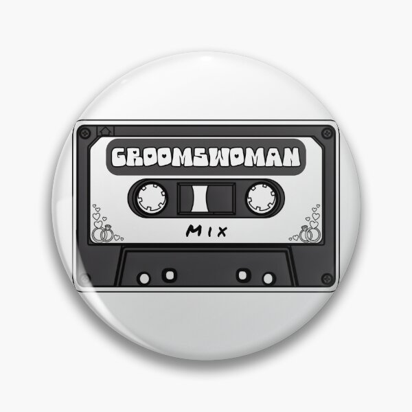 Item preview, Groomswoman Mix Tape Retro Wedding Party Cassette Design designed and sold by MusicFanTees.