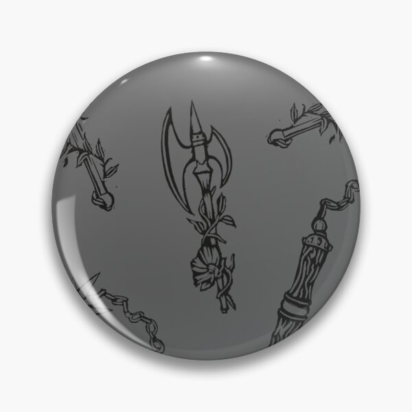 Item preview, linocut medieval weapons  designed and sold by tendedbycrows.