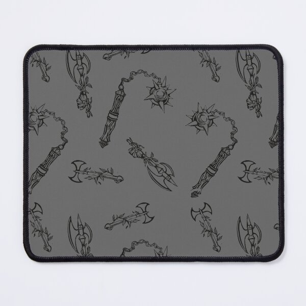 Item preview, linocut medieval weapons designed and sold by tendedbycrows.