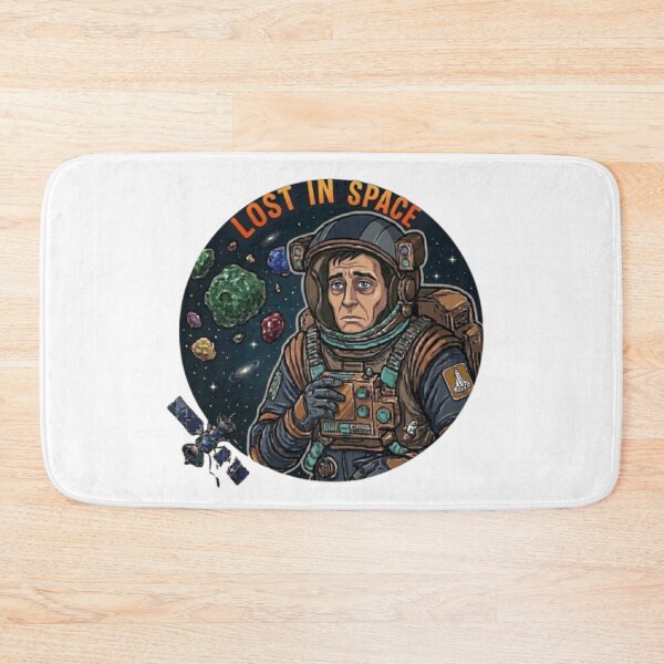 Item preview, Lost In Space Astronaut – Funny Tired Retro Sci-Fi Spacesuit Graphic designed and sold by Northern Glow Art.