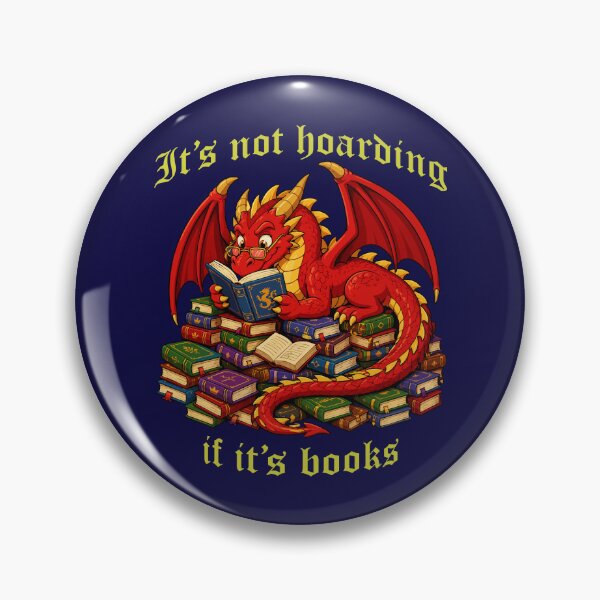 Item preview, It's Not Hoarding If It's Books – Funny Dragon Bookworm Reading Design designed and sold by ShirtRemarks.
