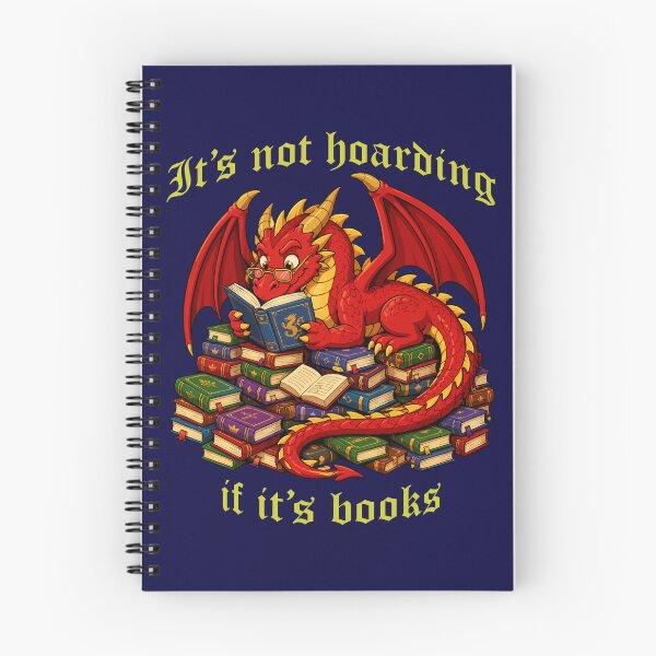 Item preview, It's Not Hoarding If It's Books – Funny Dragon Bookworm Reading Design designed and sold by ShirtRemarks.