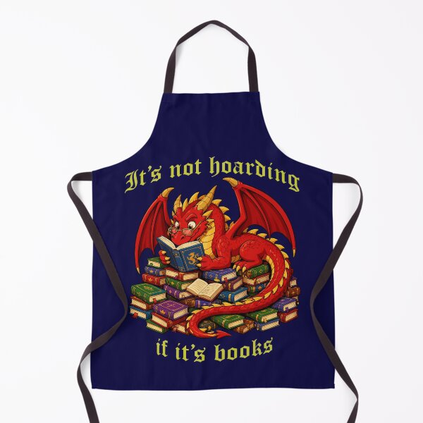 Item preview, It's Not Hoarding If It's Books – Funny Dragon Bookworm Reading Design designed and sold by ShirtRemarks.