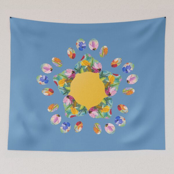 Item preview, Floral paw print designed in the shape of a flower - boho style designed and sold by Doodles Down South.