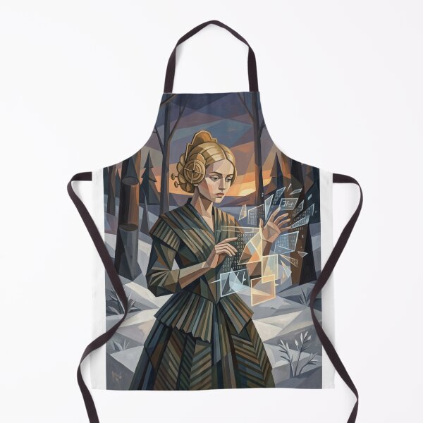 Item preview, ADA LOVELACE, CUBIST, PIONEER OF BINARY CODE PROGRAMMING, GEOMETRIC WINTER ART designed and sold by Curiosiart.