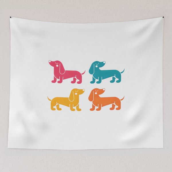 Item preview, Colorful Dachshund Pop Art Retro Dog Grid designed and sold by DariaOltes.