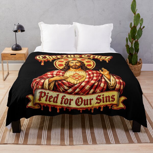 Item preview, Cheezus Crust Pied for Our Sins - Pizza Jesus designed and sold by Victor Shadehorn.