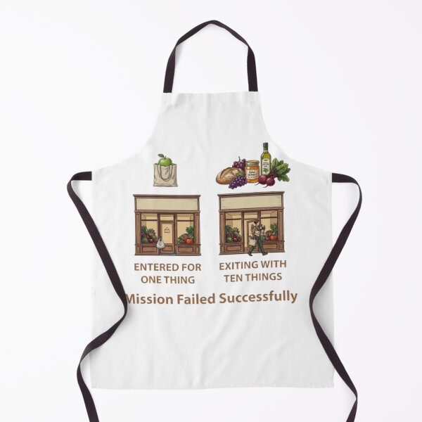 Item preview, Mission Failed Successfully Grocery Shopping – Funny Sarcastic Retail Meme designed and sold by Northern Glow Art.