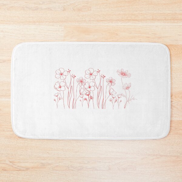 Item preview, Delicate Pink Wildflowers Meadow design  designed and sold by MKTreasures.