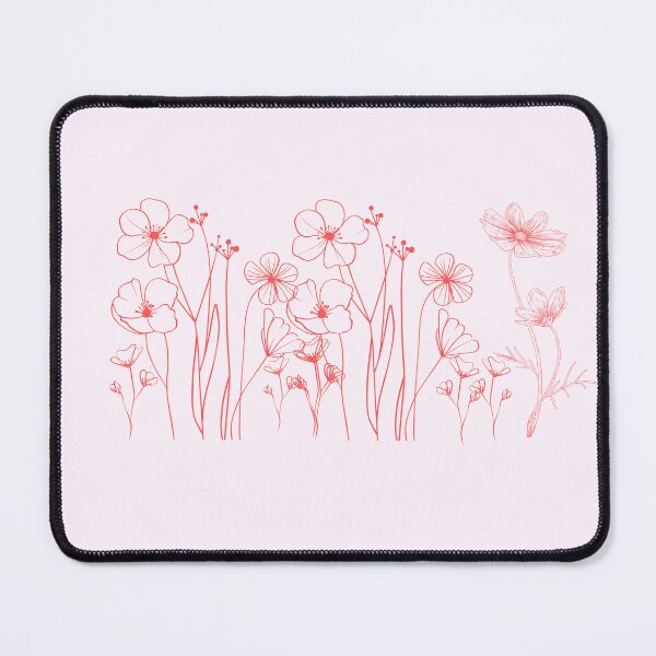Item preview, Delicate Pink Wildflowers Meadow design  designed and sold by MKTreasures.