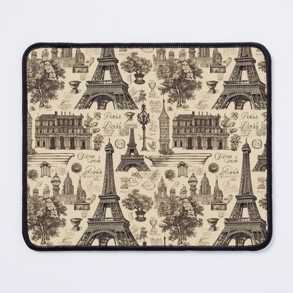Item preview, French Paris France Eiffel Tower Vintage Pattern Design toile designed and sold by Draculaura2009.