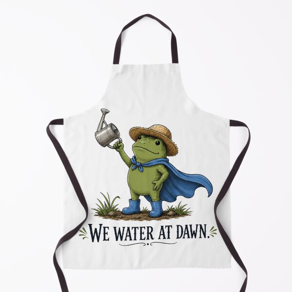 Item preview, We water at dawn – Funny Gardener Frog | Cottagecore Design for Gardening Enthusiasts designed and sold by medgh7.