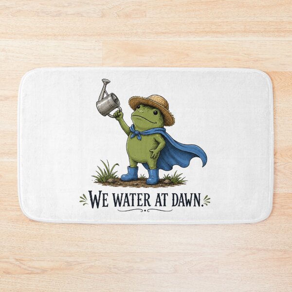 Item preview, We water at dawn – Funny Gardener Frog | Cottagecore Design for Gardening Enthusiasts designed and sold by medgh7.