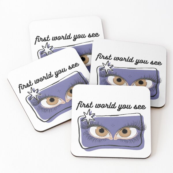 Item preview, Mystical Brown Eyes with Long Lashes | Cute Purple Eye Mask Illustration | Kawaii Aesthetic Digital Art designed and sold by Sripuram.